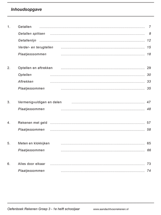 groep 3 rekenen oefenen inhoud