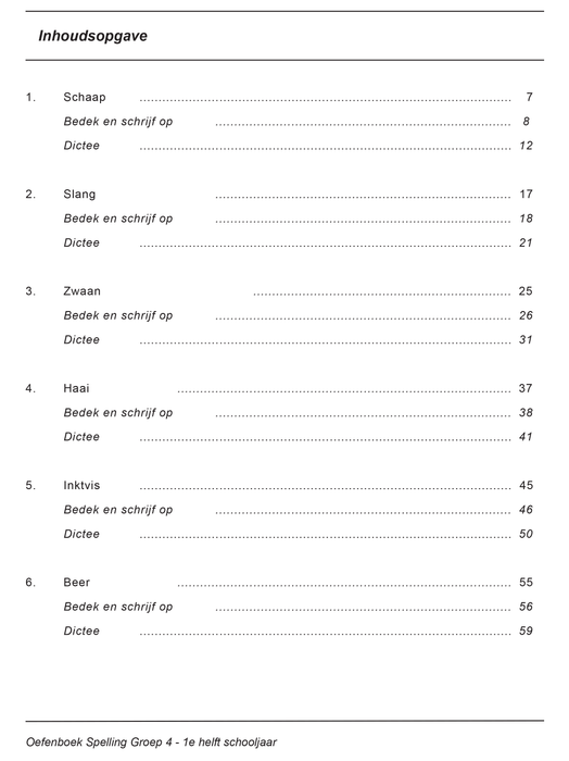 spelling groep 4 oefenen inhoud